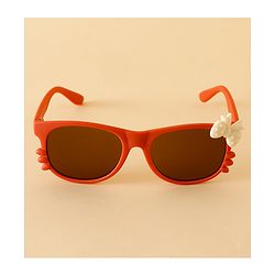 Babyhug Solid Coloured Sunglasses With Bow Design - Beige