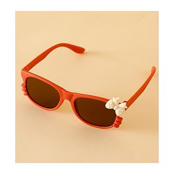 Babyhug Solid Coloured Sunglasses With Bow Design - Beige