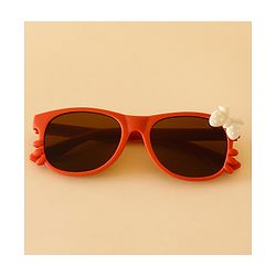 Babyhug Solid Coloured Sunglasses With Bow Design - Beige