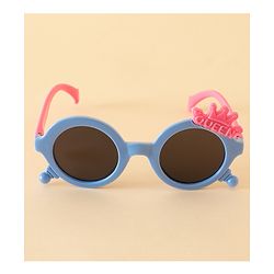 Babyhug Solid Coloured Sunglasses With Crown Applique - Blue