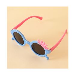 Babyhug Solid Coloured Sunglasses With Crown Applique - Blue