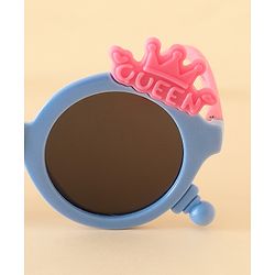 Babyhug Solid Coloured Sunglasses With Crown Applique - Blue