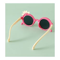 Babyhug Solid Coloured Sunglasses With Crown Applique - Blue