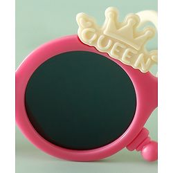 Babyhug Solid Coloured Sunglasses With Crown Applique - Blue