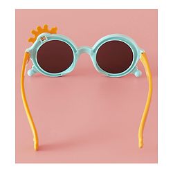 Babyhug Solid Coloured Sunglasses With Crown Applique - Blue