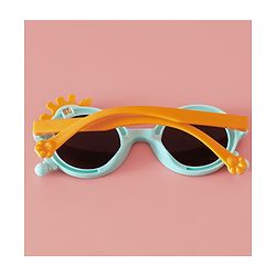 Babyhug Solid Coloured Sunglasses With Crown Applique - Blue