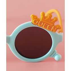 Babyhug Solid Coloured Sunglasses With Crown Applique - Blue
