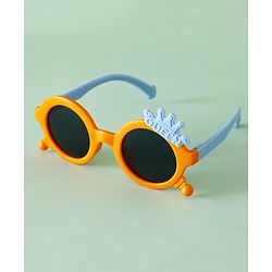 Babyhug Solid Coloured Sunglasses With Crown Applique - Blue