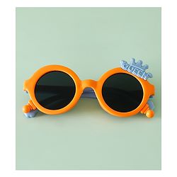 Babyhug Solid Coloured Sunglasses With Crown Applique - Blue