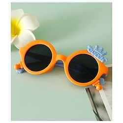 Babyhug Solid Coloured Sunglasses With Crown Applique - Blue