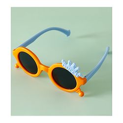 Babyhug Solid Coloured Sunglasses With Crown Applique - Blue