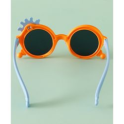 Babyhug Solid Coloured Sunglasses With Crown Applique - Blue