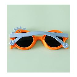 Babyhug Solid Coloured Sunglasses With Crown Applique - Blue