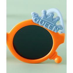 Babyhug Solid Coloured Sunglasses With Crown Applique - Blue