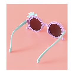 Babyhug Solid Coloured Sunglasses With Crown Applique - Blue