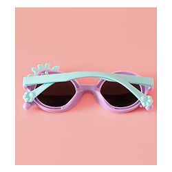 Babyhug Solid Coloured Sunglasses With Crown Applique - Blue