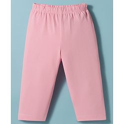 Babyhug Single Jersey Knit Full Sleeves Top & Leggings Set with Stripes - Pink