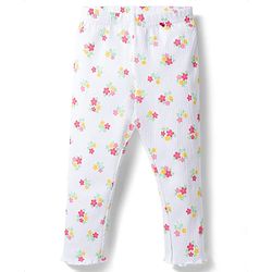 Babyhug Single Jersey Knit Half Sleeves Top & Leggings Set with Floral Print - Dark Pink