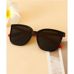 Babyhug TPE Solid Sunglasses For Kids - Black & Red