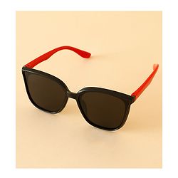 Babyhug TPE Solid Sunglasses For Kids - Black & Red