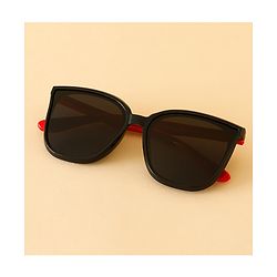 Babyhug TPE Solid Sunglasses For Kids - Black & Red