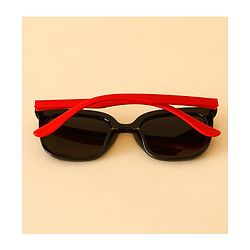 Babyhug TPE Solid Sunglasses For Kids - Black & Red
