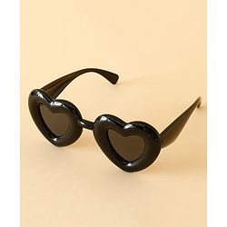Babyhug TPE Heart Frame Solid Sunglasses - Black