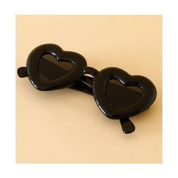 Babyhug TPE Heart Frame Solid Sunglasses - Black