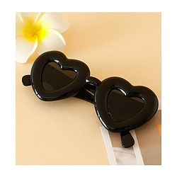 Babyhug TPE Heart Frame Solid Sunglasses - Black