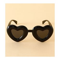 Babyhug TPE Heart Frame Solid Sunglasses - Black