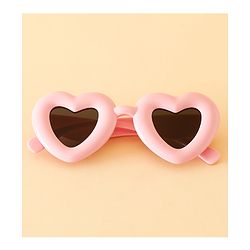 Babyhug TPE Heart Frame Solid Sunglasses - Black