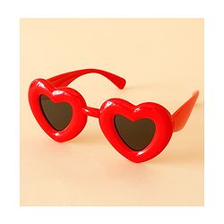 Babyhug TPE Heart Frame Solid Sunglasses - Black