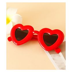 Babyhug TPE Heart Frame Solid Sunglasses - Black