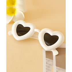Babyhug TPE Heart Frame Solid Sunglasses - Black