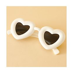 Babyhug TPE Heart Frame Solid Sunglasses - Black