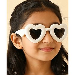 Babyhug TPE Heart Frame Solid Sunglasses - Black