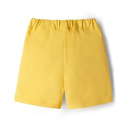 Babyhug Single Jersey Knit Half Sleeves T-Shirt & Shorts Set with Dino Print - Yellow