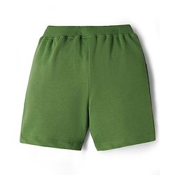 Babyhug Single Jersey Knit Half Sleeves T-Shirt & Shorts Set with Lion Print - Green
