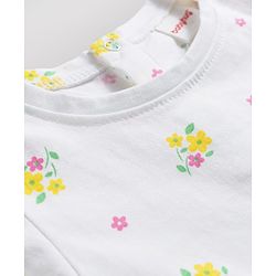 Babyhug Single Jersey Knit Sleeveless Floral Printed Top & Shorts Set with Belt - Pink & White
