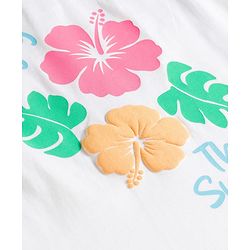 Babyhug Single Jersey Knit Sleeves Tank Top & Shorts Set with Floral Print - Pink & White