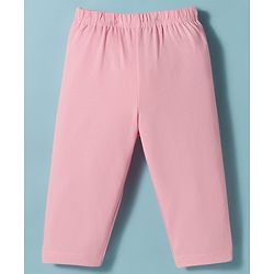 Babyhug Single Jersey Knit Full Sleeves Top & Leggings Set with Stripes - Pink