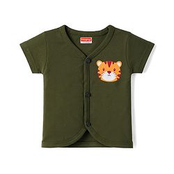 Babyhug Cotton Knit Half Sleeves T-Shirt & Shorts Night Suit with Tiger Print - Multicolor