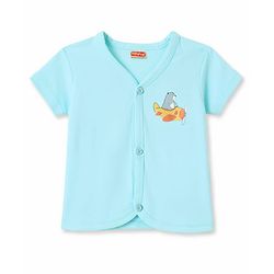 Babyhug Half Sleeves Cotton Knit Bear Print T-Shirts & Shorts Night Suit - Multicolour