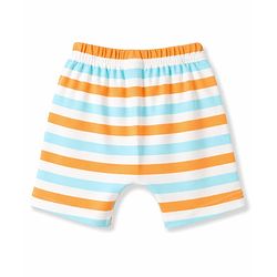 Babyhug Half Sleeves Cotton Knit Bear Print T-Shirts & Shorts Night Suit - Multicolour