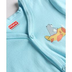 Babyhug Half Sleeves Cotton Knit Bear Print T-Shirts & Shorts Night Suit - Multicolour