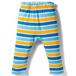 Babyhug Interlock Knit Full Length Striped & Animal Printed Diaper Leggings Pack of 3 - Multicolor