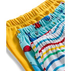 Babyhug Interlock Knit Full Length Sea Life Printed Diaper Leggings Pack Of 3 - Multicolour