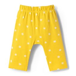 Babyhug Cotton Knit Full Length  Diaper Leggings With Taxi Print Pack of 3 - Multicolor