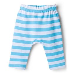 Babyhug 100% Cotton Interlock Knit Full Length Diaper Leggings with Airplane Print & Stripes Pack of 3 - Multicolor