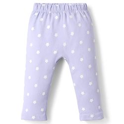 Babyhug Interlock Knit Full Length Star & Ice Cream Printed Diaper Leggings Pack of 3 - Multicolor